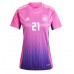 Camiseta Alemania Ilkay Gundogan #21 Segunda Equipación Replica Eurocopa 2024 para mujer mangas cortas